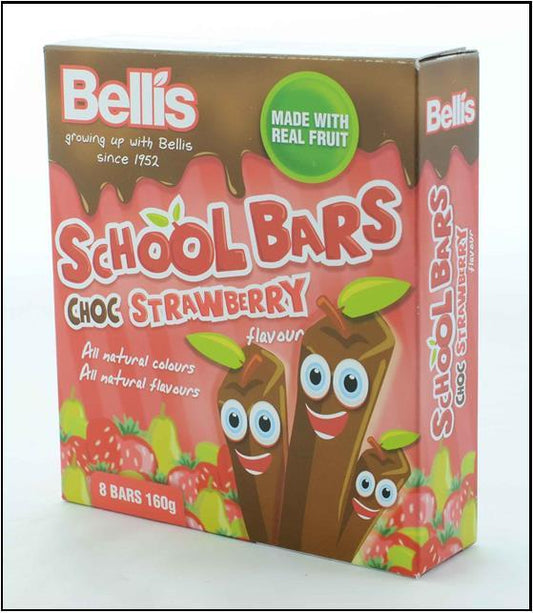 Bellis School Bars - Choc Strawberry